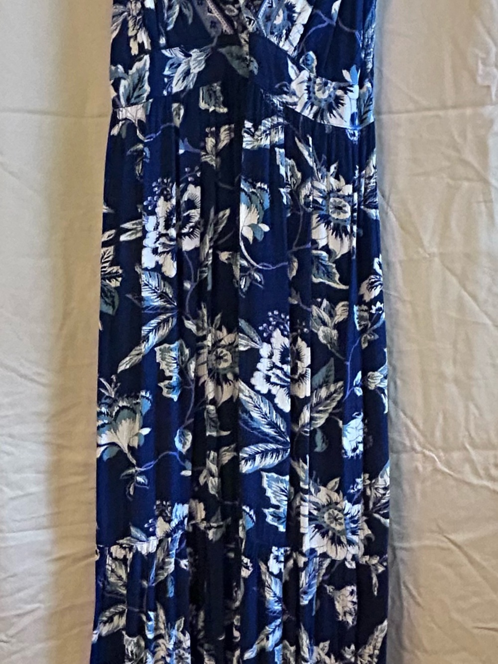 Angie Navy Blue Floral Maxi Dress